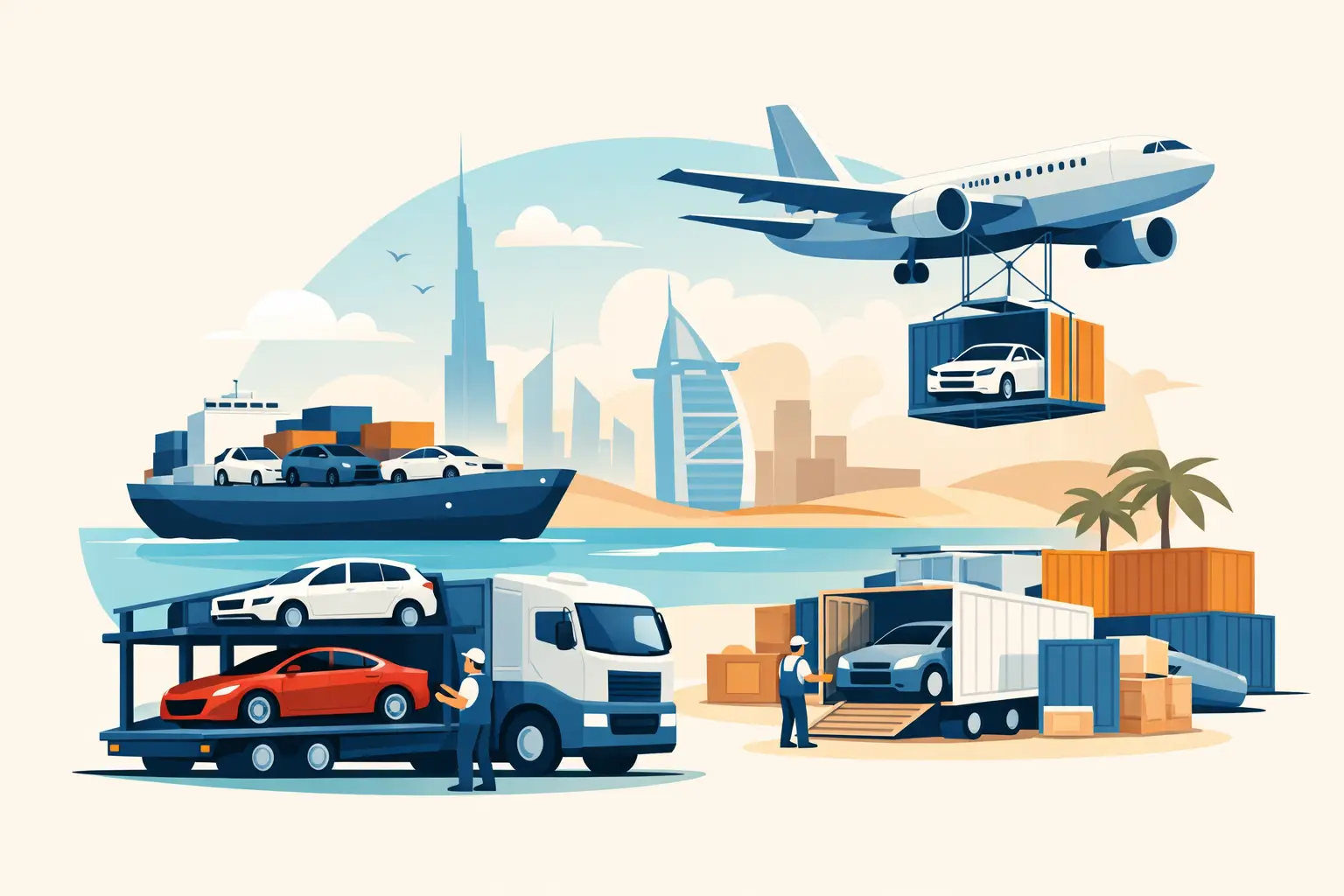 Home 8 Car Shipping from UAE: Costs, Modes, Process
